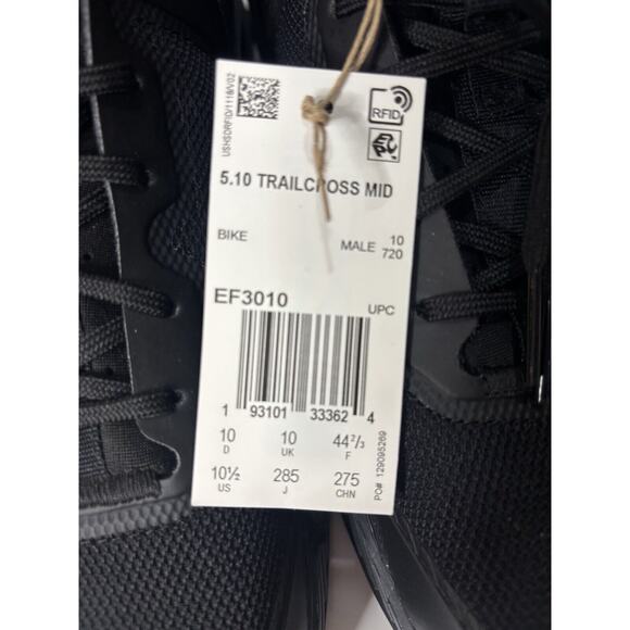 Adidas Five Ten Trailcross Pro Mid Black Grey Biking Shoes NWOB Sz 10.5 - Picture 7 of 11